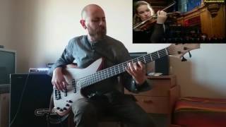 Marco Pistone ft Hilary Hahn  Presto in Gm bass JS Bach [upl. by Nitsug]