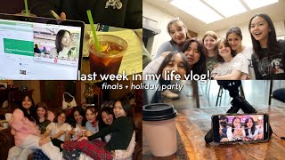 WEEK IN MY LIFE VLOG Last Vlog of 2023 Finals  Holiday Party 🎁 🎉 [upl. by Amrac]