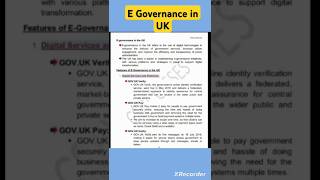 E GOVERNANCE IN UK [upl. by Moreta]