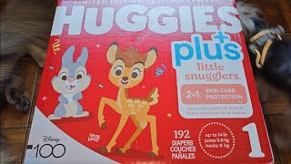 Costco Sale Item Review Huggies  Plus Little Snugglers Limited Edition Extra Absorbant amp Gentle [upl. by Merari551]