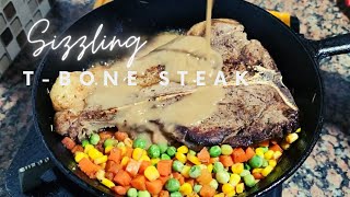 EASY SIZZLING TBONE STEAK RECIPE [upl. by Nollat]