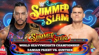 Damian Priest vs Gunther World Heavyweight Championship full match wwe 2024 [upl. by Lisbeth]