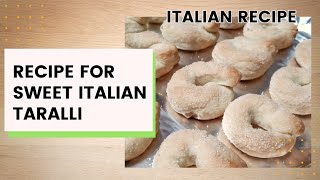 How to make sweet Italian taralli [upl. by Dahsraf]