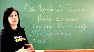 SÃO TOMÁS DE AQUINO  RESUMO DE FILOSOFIA  Profª Paula Pille [upl. by Mateya]