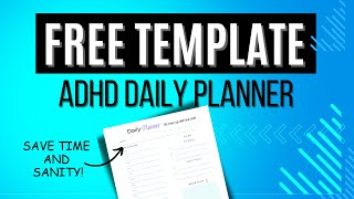 Daily Planner Template for Moms with ADHD [upl. by Rooney]