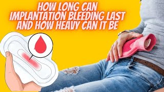 Implantation Bleeding Vs Period – How to Know the Difference 🩸🩸 [upl. by Nnewg]