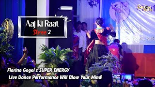 Aaj ki raat Remix Song  Florina Gogoi New Live Dance Performance  at Teej festival Rajapara [upl. by Hillinck]