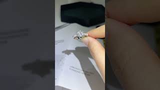 Stunning 14k White Gold Moissanite Engagement Ring 💍 EngagementRing Moissanite BridalRing [upl. by Adnicaj947]