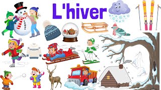 découvrir le lexique de lhiver phrases et mots Vêtements animaux sports objets [upl. by Aig]