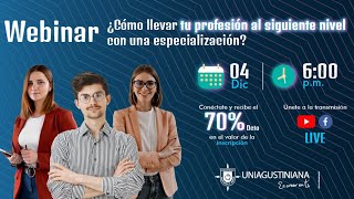 Webinar ¿Cómo llevar tu profesión al siguiente nivel con una especialización [upl. by Eelreveb]