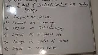 Impact of Westernization on Indian Society [upl. by Phillips995]