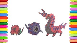 Pokemon Coloring Pages  Venipede Whirlipede and Scolipede [upl. by Neall]