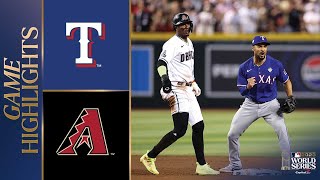 Rangers vs Dbacks World Series Game 3 Highlights 103023  MLB Highlights [upl. by Brackett483]