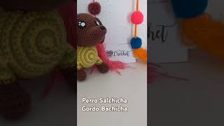 Perro Salchicha Gordo Bachicha tonma solcito a la orilla del mar crochet perrosalchicha amigurumi [upl. by Llenrev308]