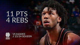 James Wiseman 11 pts 4 rebs vs Hawks 2324 season [upl. by Anailuj]