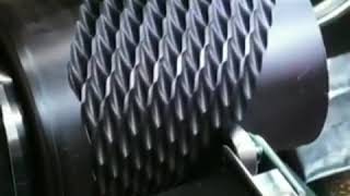 Knurling  spiral slot on a roller howto feed mechanical trendingshorts feedshorts viral off [upl. by Hgierb676]