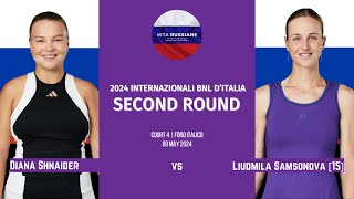 2024 Internazionali BNL DItalia — Diana Shnaider vs Liudmila Samsonova [upl. by Norse]