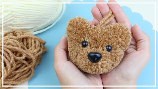 Как сделать Мишку Помпон 🐻🧶 Charm teddy bear pompon Idea 🧶🐻DIY NataliDoma [upl. by Radman439]