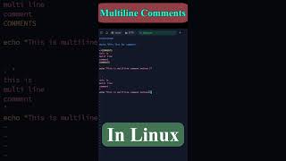 Multiline comments in linux text editor ubuntu linuxcommands multiline comments linux editor [upl. by Amias]