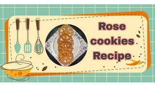 Rose cookies Recipe in lakkis food bloggers [upl. by Sinnej]