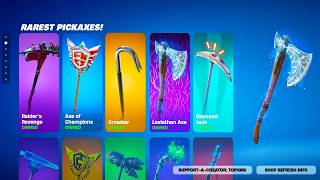 The RAREST Fortnite Pickaxes [upl. by Aligna847]