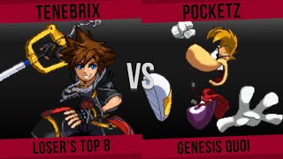 Tenebrix Sora vs PocketZ Rayman Goku Isaac  Losers Top 8  GENESIS QUOI [upl. by Eiliak]