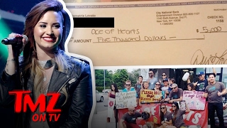 Demi Lovato Celebrates 5 Years Of Sobriety By Giving Back  TMZ TV [upl. by Urita62]