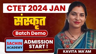 CTET 2024 Batch SANSKRIT Demo Class by Sachin Academy [upl. by Lello]