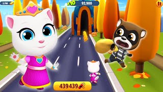 Talking Tom Gold Run  Unlock All Characters Halloween 2016  Princess Angela x Raccoon [upl. by Hoffarth]