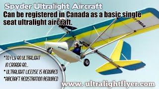 Canadian Single Seat Ultralight Aircraft Flightstar Spyder [upl. by Biebel389]