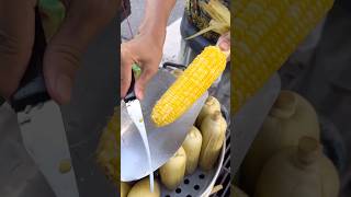 Perfect Streamed Corn Cutting Skill in Bangkok  Fruits Cutting Skill [upl. by Ojaras]