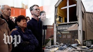 Hit by a tornado a Kentucky church still stands [upl. by Price]