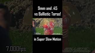 Handguns vs Ballistic Torso  BHS shorts slowmotion [upl. by Aliakim]