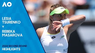 Lesia Tsurenko v Rebeka Masarova Highlights  Australian Open 2024 Second Round [upl. by Sehguh]