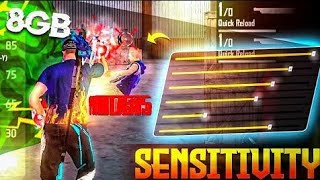 Free fire Max ob46 update all 8gb ram mobile user best sensitivity mobile settings Fire button size [upl. by Artimid]