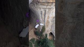 Todays jumping into a cave in Bulgaria 😲 flying paragliding ytstudio ytvirel youtube [upl. by Nosahc]