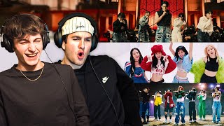 NON KPOP FANS FIRST TIME REACTION  Blackpink Stray Kids Seventeen [upl. by Radie]