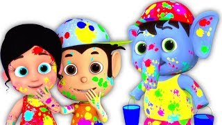 Holi Me Mach Gaya Dhamaal  Hindi Nursery Rhymes  Kids Holi Song  Holi Festival  Kids Tv India [upl. by Afatsum]