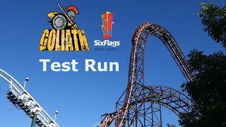 Goliath Test Run 642014 Six Flags Great America [upl. by Anoyi]