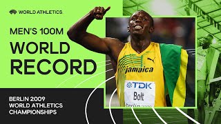 World Record  Mens 100m Final  World Athletics Championships Berlin 2009 [upl. by Brittne92]