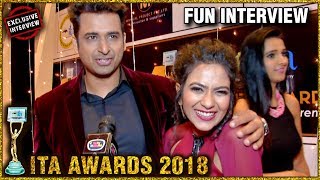 Aditi Sharma FUN Interview with her Husband At ITA Awards 2018  EXCLUSIVE INTERVIEW [upl. by Akemhs830]