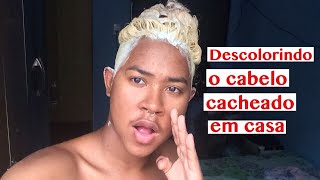 DESCOLORINDO O CABELO CACHEADO EM CASA [upl. by Nahama]