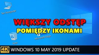 Windows 10 Zmiana rozmiaru odstępu pomiędzy ikonami [upl. by Hpesoj]