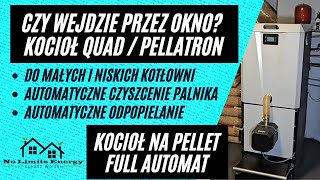 Kocioł na pellet Quad  Pellatron  Kocioł dla Małych Przestrzeni  Montaż Przez Okno w Kamienicy [upl. by Suixela370]