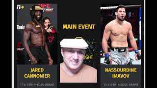 Jared Cannonier vs Nassourdine Imavov Prediction and Bet UFC on ESPN 57 [upl. by Zennas]