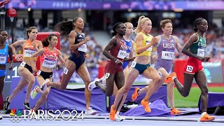 Nikki Hiltz places third claims spot in womens 1500m final  Paris Olympics  NBC Sports [upl. by Perren]