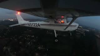 Night Takeoff in a Cessna 150J  quotLights on My Bellyquot  N51224  HD 1080p [upl. by Malet]