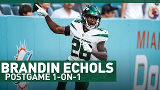 Postgame 1on1 Brandin Echols Talks First Career PickSix  New York Jets [upl. by Reynolds]