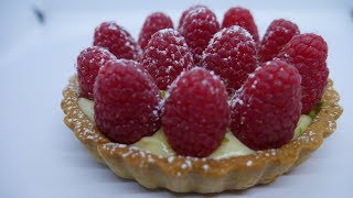 French Raspberry Tartelette Recipe  Creme Patissiere [upl. by Ludovika]