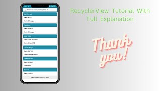 Recycler View in Android Studio Easy Explanation  Android Recycler View Tutorial [upl. by Jacobah]